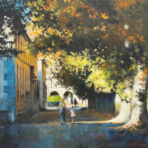 Annecy, à l'ombre des arbres du Quai Jules
