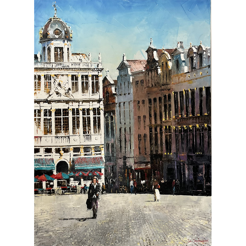 Nimbée de la lumière d'Aout, la Grand-place de Bruxelles