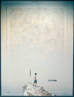 [ Yann Letestu • L’enfance, ce trésor de souvenirs] Technique mixte sur carte d état major marouflée sur toile ] disponible à la Galerie 

exposition à découvrir jusqu’au 3 octobre 

@yannletestu 
#artwork #artcontemporainfrançais #figurativeartist #artsy #1stdibs